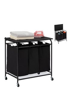 XiuWoo Foldable Ironing Board with Removable Bags Laundry Basket Hamper Sorter  - Image 1