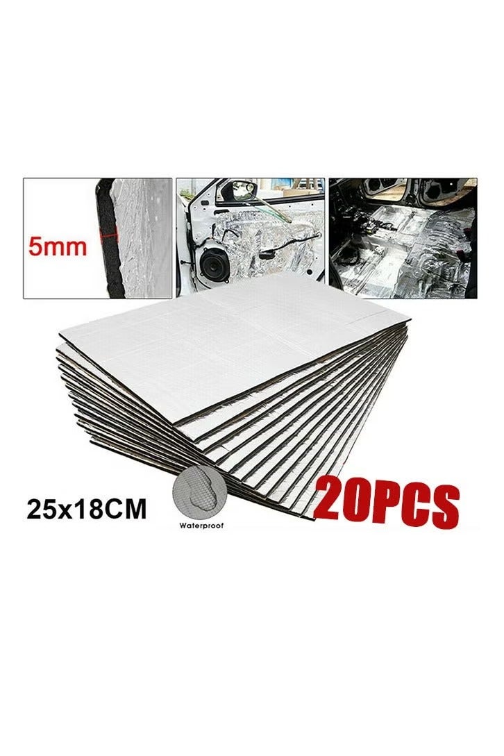 JOGAMS 20Pcs Cars Rubber Heat Shield Automotive Insulation Mat Noise Insulation Hood Insulation Film Automatic Silencer - Image 1