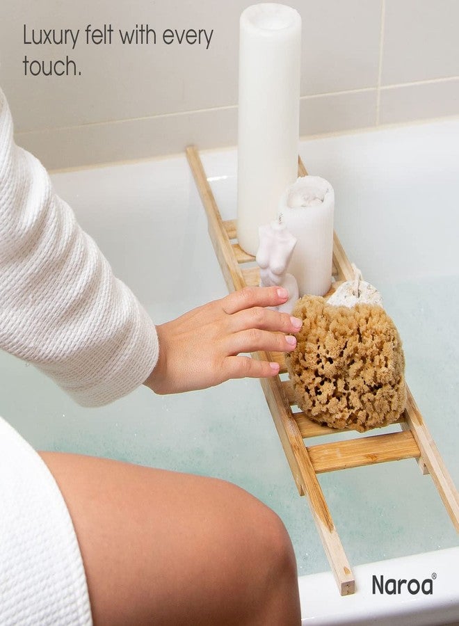 Naroa Massage Natural Shower Sponge Large | Unbleached Body Scrubber Puff | Bath Sea Loofah for Healthy Skin | Sustainable Plastic Free (L - Image 5