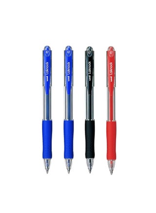 4-Piece Laknock Ballpoint Pen 0.7mm Tip Multicolour