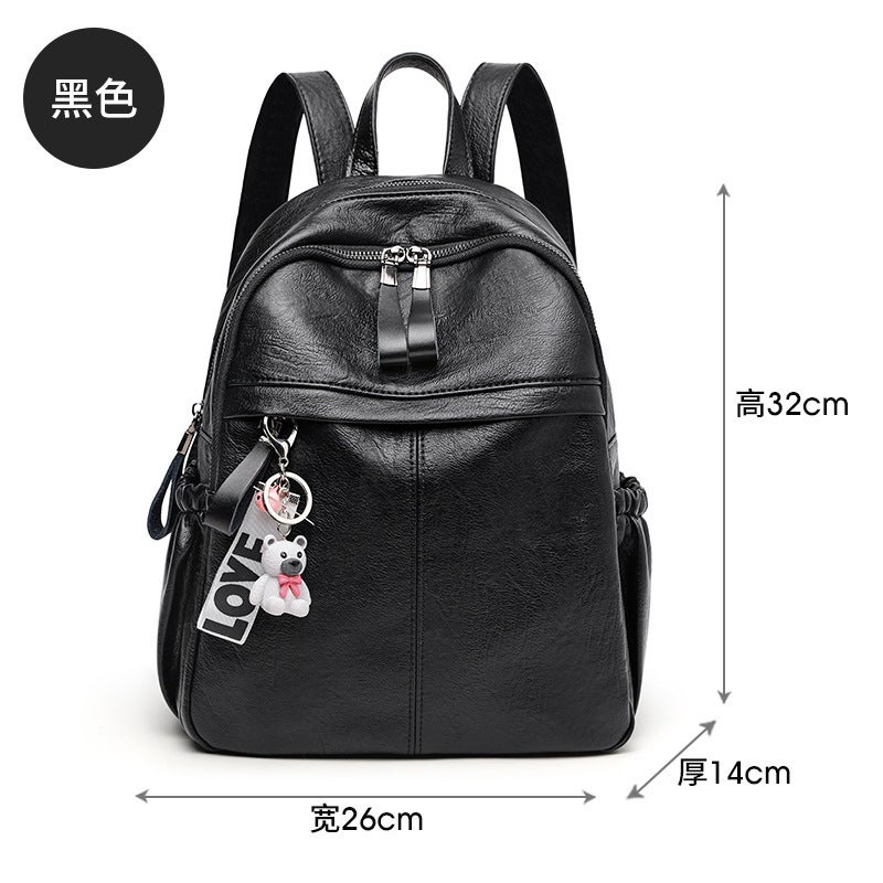 Backpack Women'S Bag Antifreeze Composite Cowhide Large Capacity Casual Soft Leather Backpack Women'S Travel Bag - Image 3