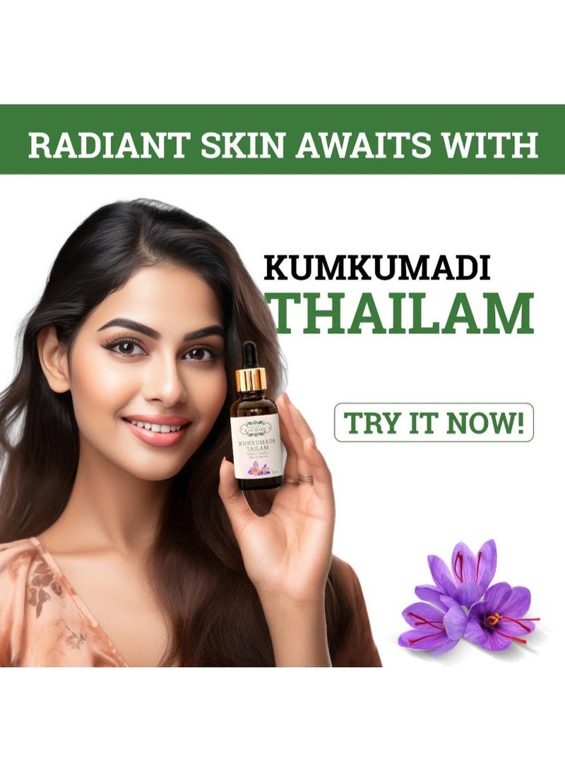KAR Mark Kunkumadi Face Tailam 30ml – Herbal Skin Brightening & Radiance Oil - Image 2