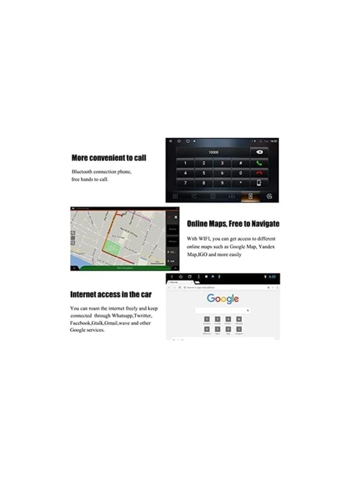 SHEZA STAR ستيريو سيارة أندرويد لكيا ريو 2015 2016 2017 2018 6 جيجابايت رام 128 جيجابايت روم يدعم بطاقة SIM، Apple Carplay، Mirror-Link Wi-Fi BT، راديو GPS للملاحة، شاشة لمس IPS مقاس 9 بوصات مع كاميرا احتياطية متضمنة - Image 4