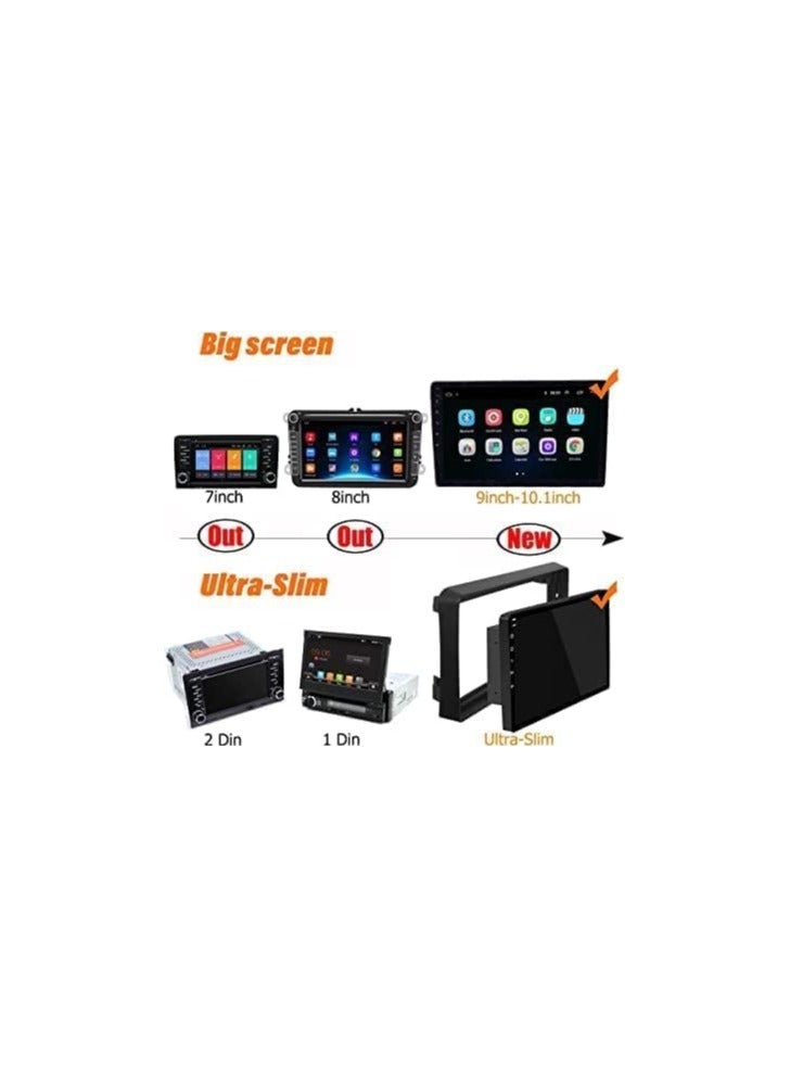 SHEZA STAR ستيريو سيارة أندرويد لكيا ريو 2015 2016 2017 2018 6 جيجابايت رام 128 جيجابايت روم يدعم بطاقة SIM، Apple Carplay، Mirror-Link Wi-Fi BT، راديو GPS للملاحة، شاشة لمس IPS مقاس 9 بوصات مع كاميرا احتياطية متضمنة - Image 3