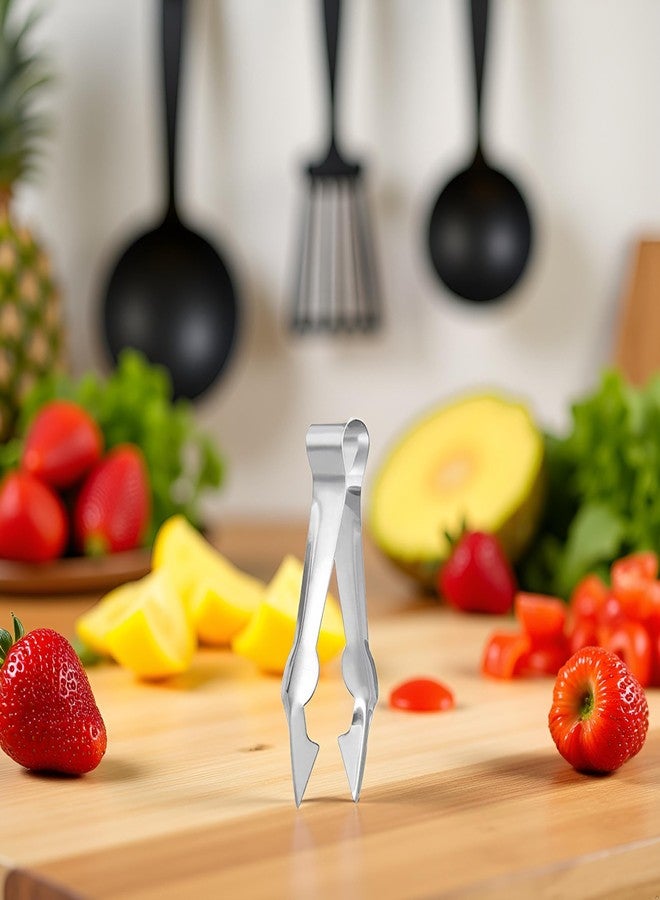 مشبك متعدد الوظائف لإزالة سيقان الفواكه والخضراوات من الفولاذ المقاوم للصدأ الفضي من Pxirianlow - أداة تقشير الفراولة، أداة إزالة بذور الأناناس، أدوات الفواكه والخضراوات - Image 3