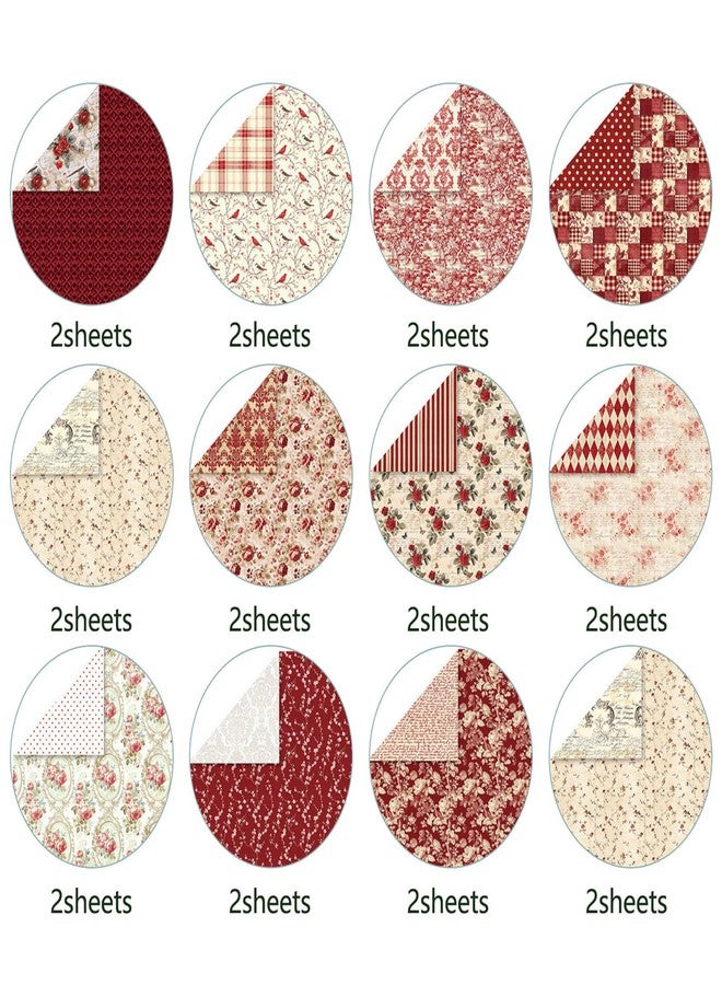 MIATTCLD Scrapbook Paper 6x6 in Double Sided Decorative Paper, 72 Sheets/72 Designs Floral Patterned Craft Papers for Scrapbooking Card Making Journaling Decor (A) - Image 4