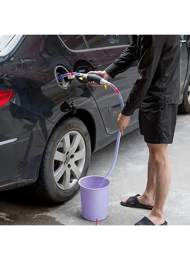 3 Piece Set Manual Fuel Transfer Pump Kit Portable Hand Powered Gasoline Diesel Tool - Image 3