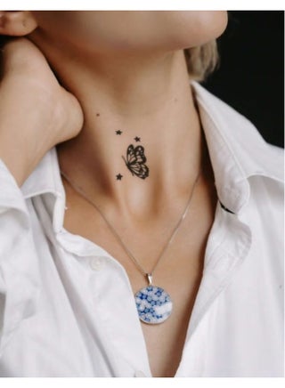 30-Sheets Waterproof Temporary Tattoo Stickers – Black – Butterfly, Love, Heartbeat, Anchor, Text Line, Flower Designs – Realistic Fake Tattoos for Kids, Adults, Men & Women – Safe, Skin-Friendly, Long-Lasting – Perfect for Party, Festival, Cosplay, Halloween, Gifts, Daily Fun – Easy to Apply & Remove - view 5