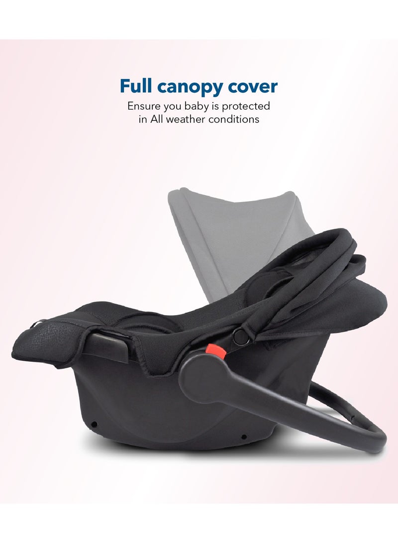 Harmony Finley Infant Car Seat | Rear-Facing Group 0+ | Birth to 13 kg | 5-Point Harness | ECE Certified | Canopy & Carry Handle - Image 4