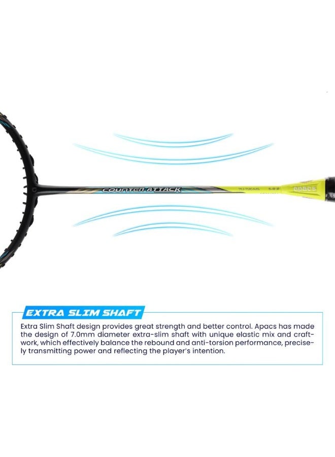 Apacs apacs Counter Attack (73G, 35LBS) Green, Black Unstrung Badminton Racquet  (Pack of: 1, 73 g)  - Image 5