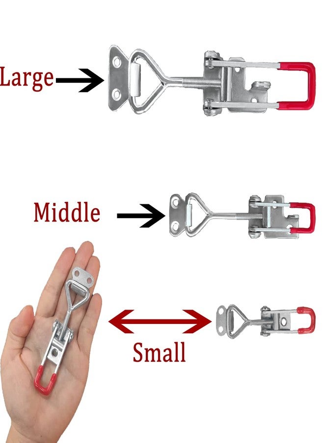 Accessbuy Toggle Clamp Latch 4001 Style,150Kg 330Lbs Holding Capacity Toggle Latch Clamp,Adjustable Pull Action Latches Hardware for Smoker lid,ToolBox Case Trunk and More (4.13 inch) - Image 5