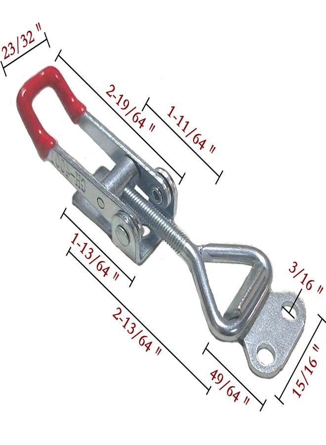 Accessbuy Toggle Clamp Latch 4001 Style,150Kg 330Lbs Holding Capacity Toggle Latch Clamp,Adjustable Pull Action Latches Hardware for Smoker lid,ToolBox Case Trunk and More (4.13 inch) - Image 2