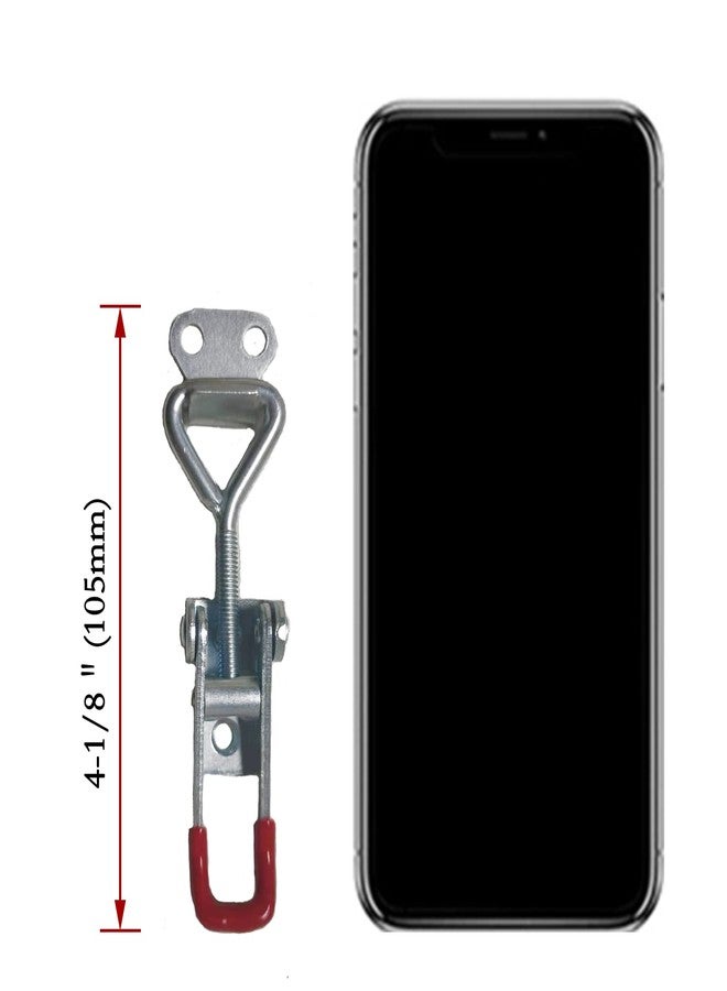 Accessbuy Toggle Clamp Latch 4001 Style,150Kg 330Lbs Holding Capacity Toggle Latch Clamp,Adjustable Pull Action Latches Hardware for Smoker lid,ToolBox Case Trunk and More (4.13 inch) - Image 3