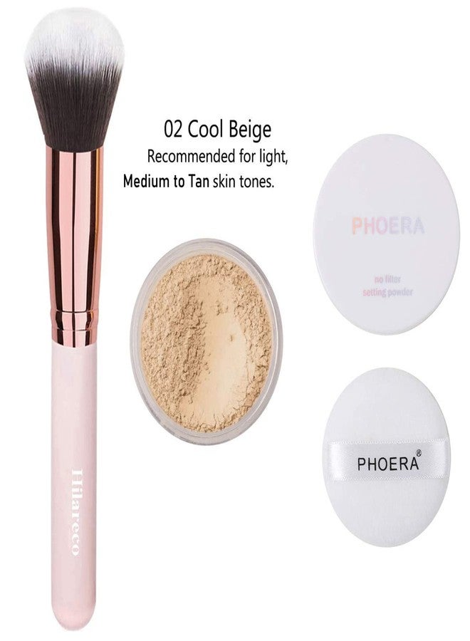Hilareco PHOERA Air Cushion CC Cream Natural Foundation, Primer, Powder, Foundation Brush, 2 Makeup Sponge (102Nude + 02Natural CC) - Image 4