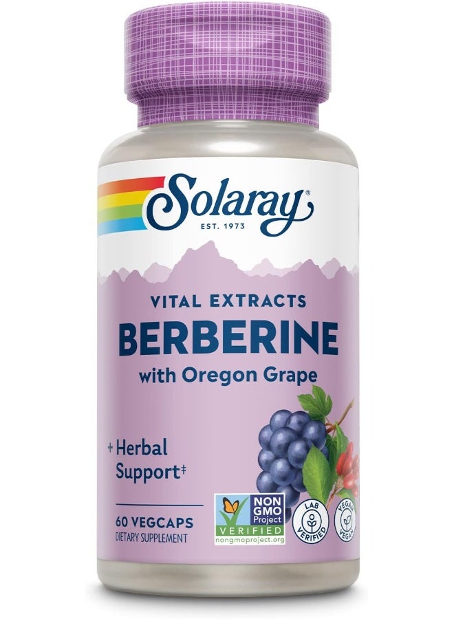 Solaray Berberine 500 Mg From Indian Barberry Root, Healthy Glucose Metabolism, Digestion & Immune Support (60 Ct)  - Image 1