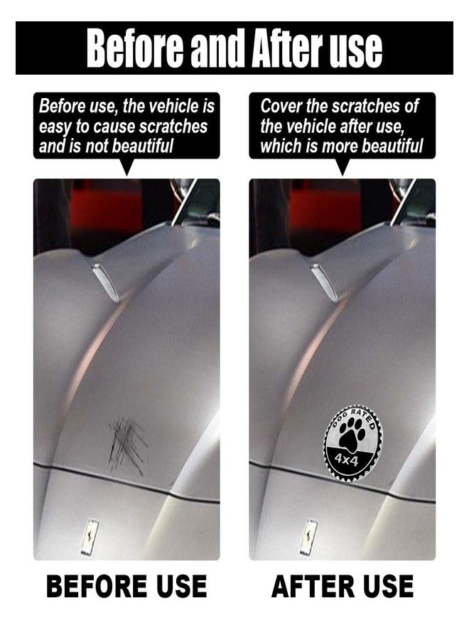 GLSOWEE Car Badge Emblem, 4×4 Metal Car Exterior Badge Emblem, 3D Metal Auto Round Emblem Decals Car Badge Decal Stickers Compatible with Jeep Wrangler Vehicles SUVs Trucks (Dog Rated) - Image 4