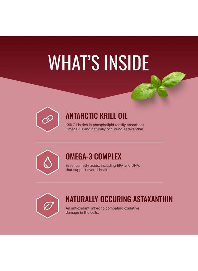 Approved Science Krill Oil - 2000mg Antarctic Krill Oil, 650mcg Astaxanthin - 260mg EPA, 160mg DHA - 180 Softgels - Image 2