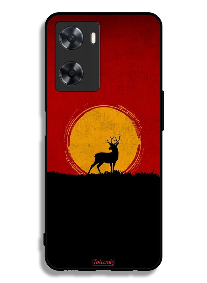 Tolwak Oppo A77s Protective Case Cover Deer And Moon Artwork - Image 2