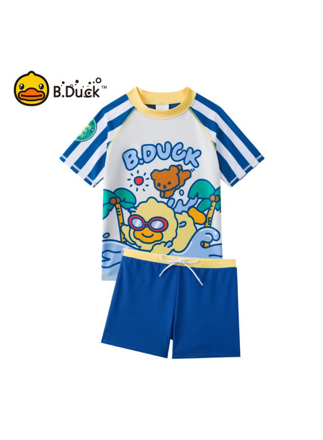 B.duck Boys' Swim Trunks Swimwear Teenage Boys' Split Swimsuit Two-piece Set Diving Beginner Equipment - Image 1