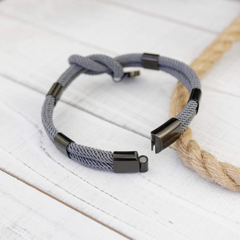 Excefore Paracord Braided Rope Bracelet For Men Women, Lightweight Nautical Unisex Cuff Bracelet, Sturdy Surfer Bracelets, With Stainless Steel Magnetic Clasp, Bracelet for Men and Women - Image 5