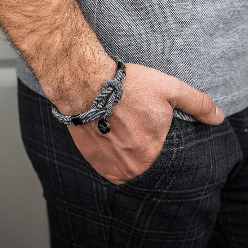 Excefore Paracord Braided Rope Bracelet For Men Women, Lightweight Nautical Unisex Cuff Bracelet, Sturdy Surfer Bracelets, With Stainless Steel Magnetic Clasp, Bracelet for Men and Women - Image 4