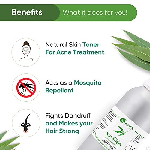 Naturalis Essence of Nature Lemon Eucalyptus (Eucalyptus Citriodora) for Dandruff and Mosquito repellent - 1000ml,Pack Of 1 - Image 3