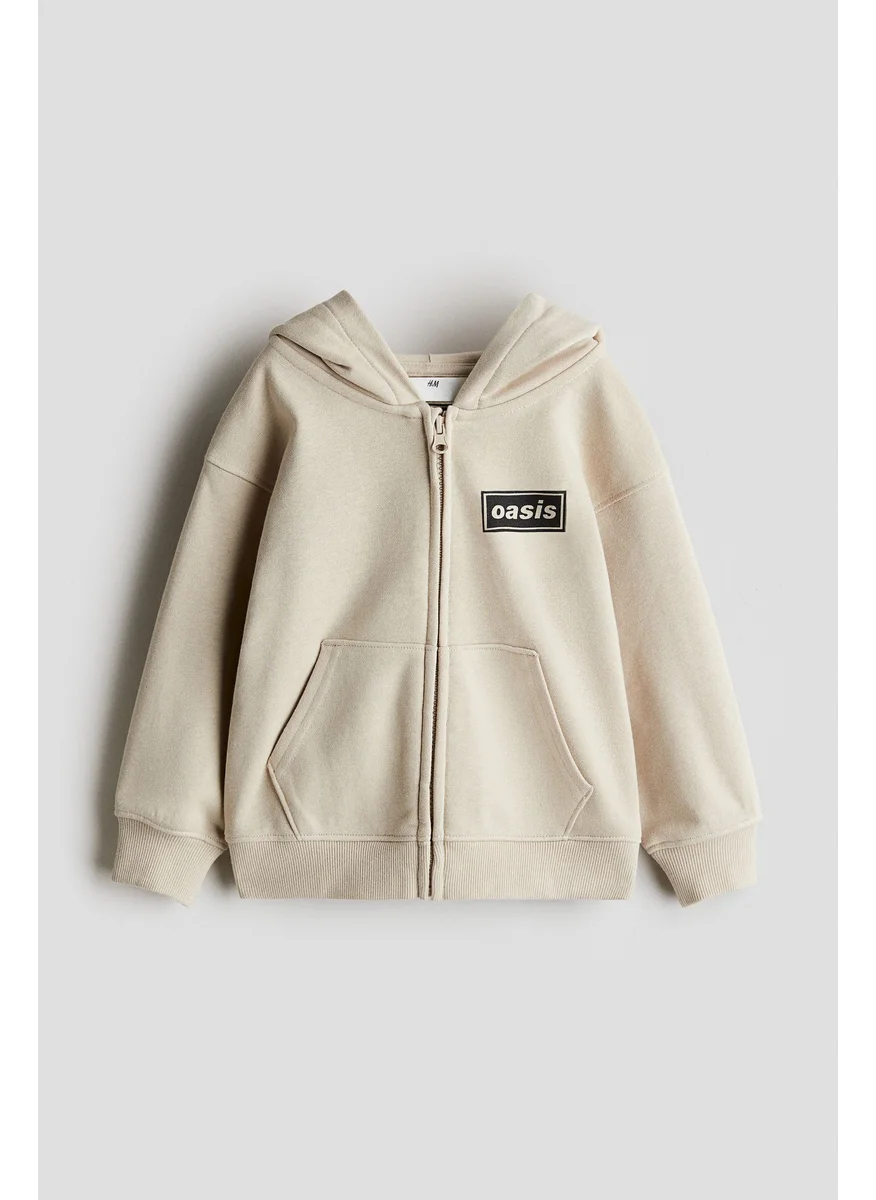 اتش اند ام Printed Zip-Through Hoodie