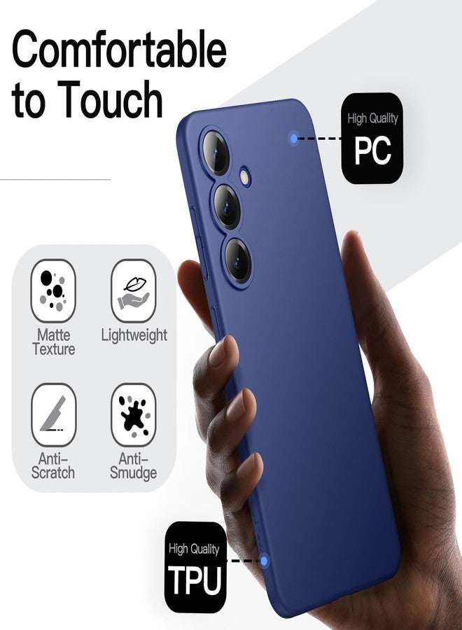 جي تيك جراب JETech Slim لهاتف Samsung Galaxy S25 5G مع عدسة كاميرا، يوفر حماية كاملة، غطاء هاتف واقٍ فائق النحافة وخفيف الوزن بلمسة نهائية غير لامعة (أزرق داكن) - Image 5