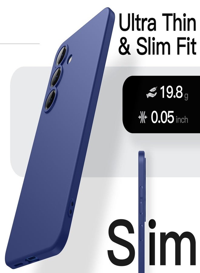 جي تيك جراب JETech Slim لهاتف Samsung Galaxy S25 5G مع عدسة كاميرا، يوفر حماية كاملة، غطاء هاتف واقٍ فائق النحافة وخفيف الوزن بلمسة نهائية غير لامعة (أزرق داكن) - Image 3
