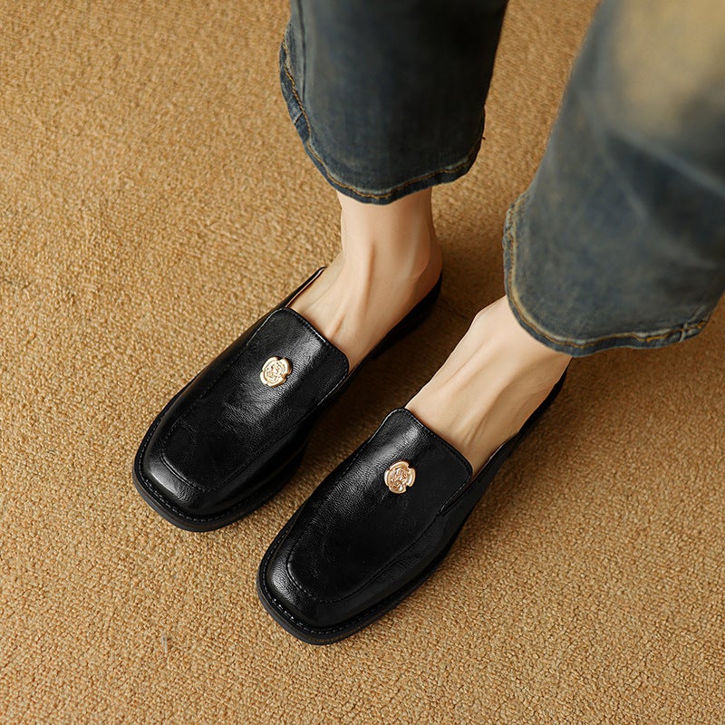 2024 Comfortable Low Heel Square Head 33-43 Size Size Baotou Outdoor Slippers For Women - Image 4