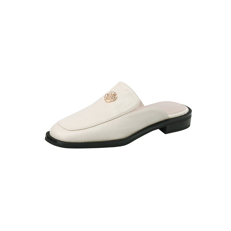 2024 Comfortable Low Heel Square Head 33-43 Size Size Baotou Outdoor Slippers For Women - Image 1