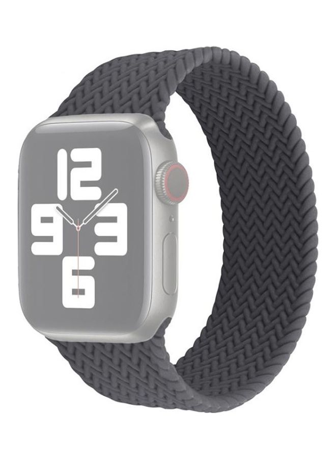NIBEMINENT Replacement Watchband For Apple Watch Black/Grey - Image 1