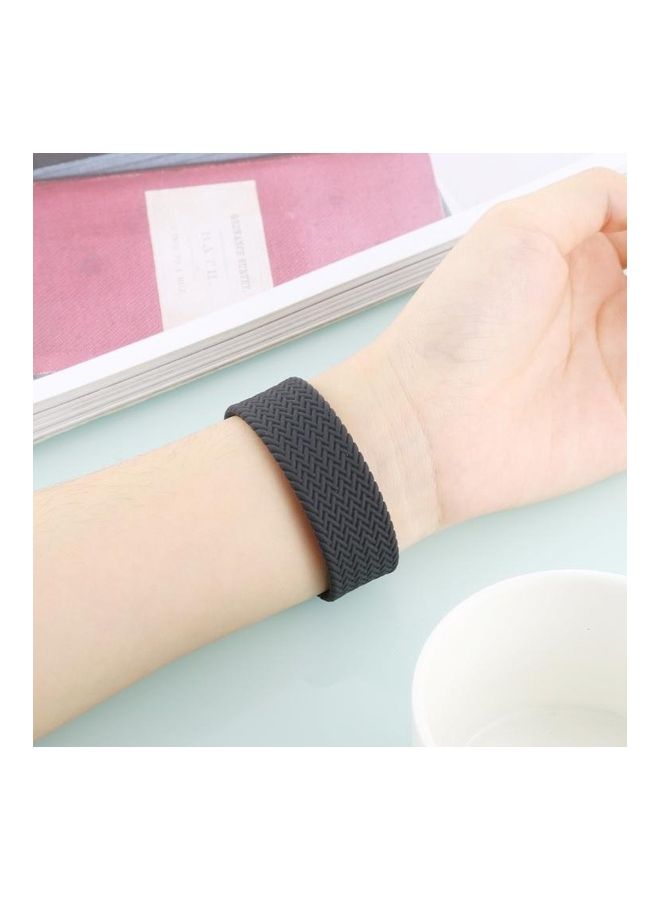 NIBEMINENT Replacement Watchband For Apple Watch Black/Grey - Image 4