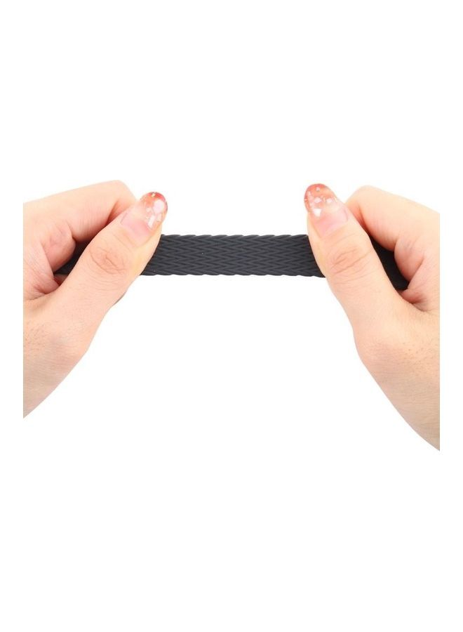 NIBEMINENT Replacement Watchband For Apple Watch Black/Grey - Image 3