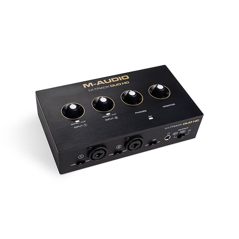 M-Audio M-Track Duo HD USB-C Recording Sound Card 192kHz High Resolution Dual Crystal Preamp Dual Combo Input Zero Latency Monitor Independent Headphone Knob For Two Microphones Podcast Guitar  Streaming - Image 2