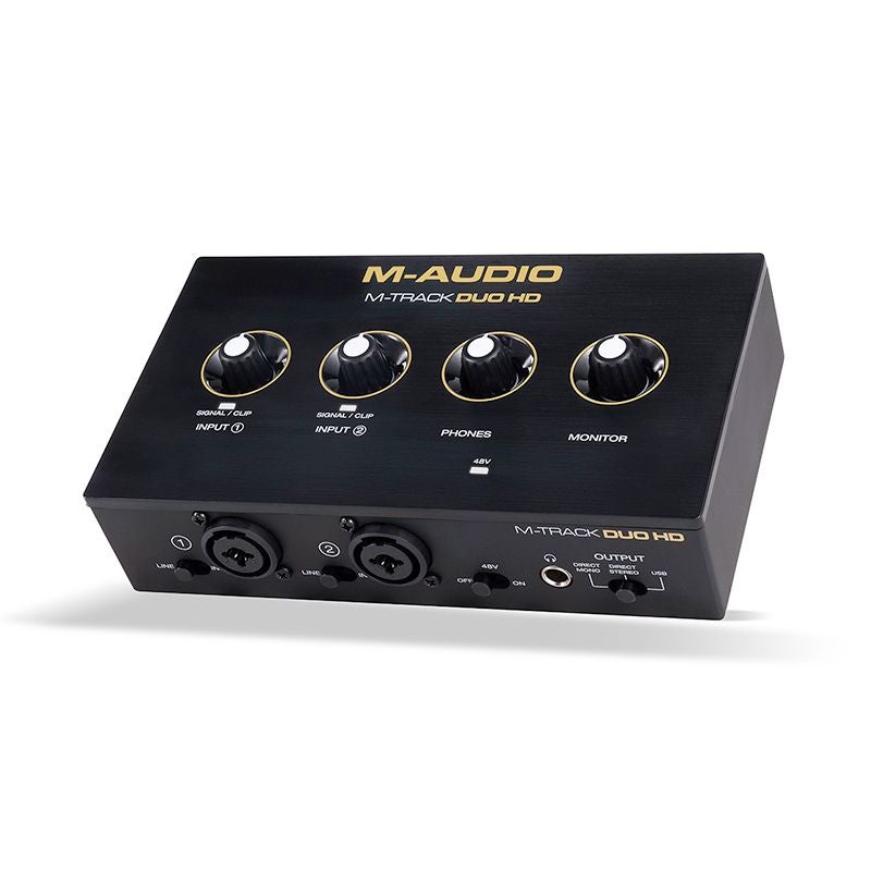 M-Audio M-Track Duo HD USB-C Recording Sound Card 192kHz High Resolution Dual Crystal Preamp Dual Combo Input Zero Latency Monitor Independent Headphone Knob For Two Microphones Podcast Guitar  Streaming - Image 5