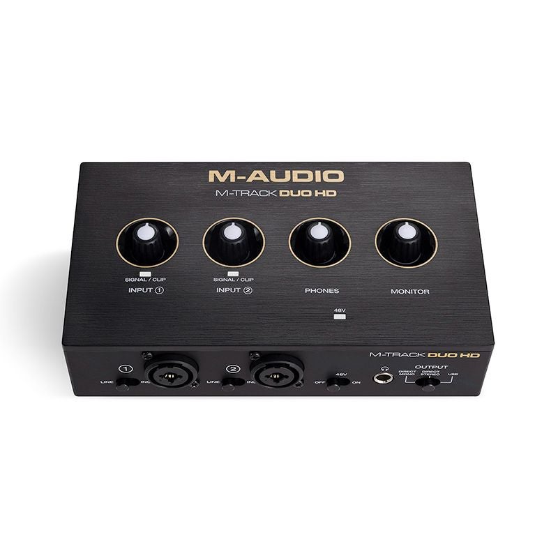 M-Audio M-Track Duo HD USB-C Recording Sound Card 192kHz High Resolution Dual Crystal Preamp Dual Combo Input Zero Latency Monitor Independent Headphone Knob For Two Microphones Podcast Guitar  Streaming - Image 4