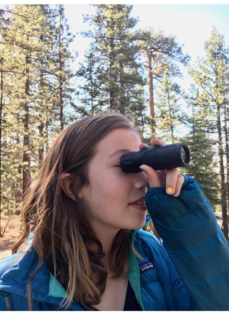 ROXANT Roxant Viper Monocular Telescope - 10x25 High Definition Weatherproof Pocket Telescope with Hand Grip & BAK4 Prism - with Compact, Case, Wrist Strap, etc for Adults High Powered  - Image 5