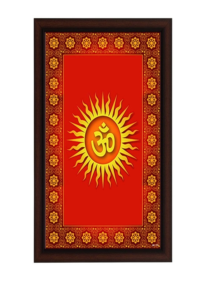 Masstone Om Religious UV Sugar Matt Textured Effect Framed HD Digital Reprint, Wall Art Painting for D�cor Home/Office/Bedroom/Living Room Wall (Multicolor, 35X28 CM), Pack of 1 - Image 1