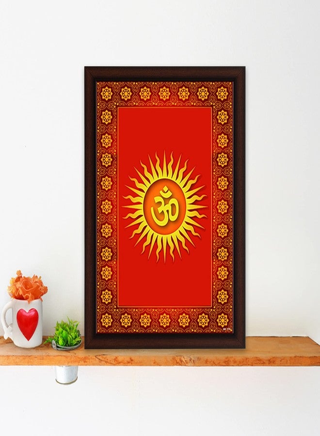 Masstone Om Religious UV Sugar Matt Textured Effect Framed HD Digital Reprint, Wall Art Painting for D�cor Home/Office/Bedroom/Living Room Wall (Multicolor, 35X28 CM), Pack of 1 - Image 3