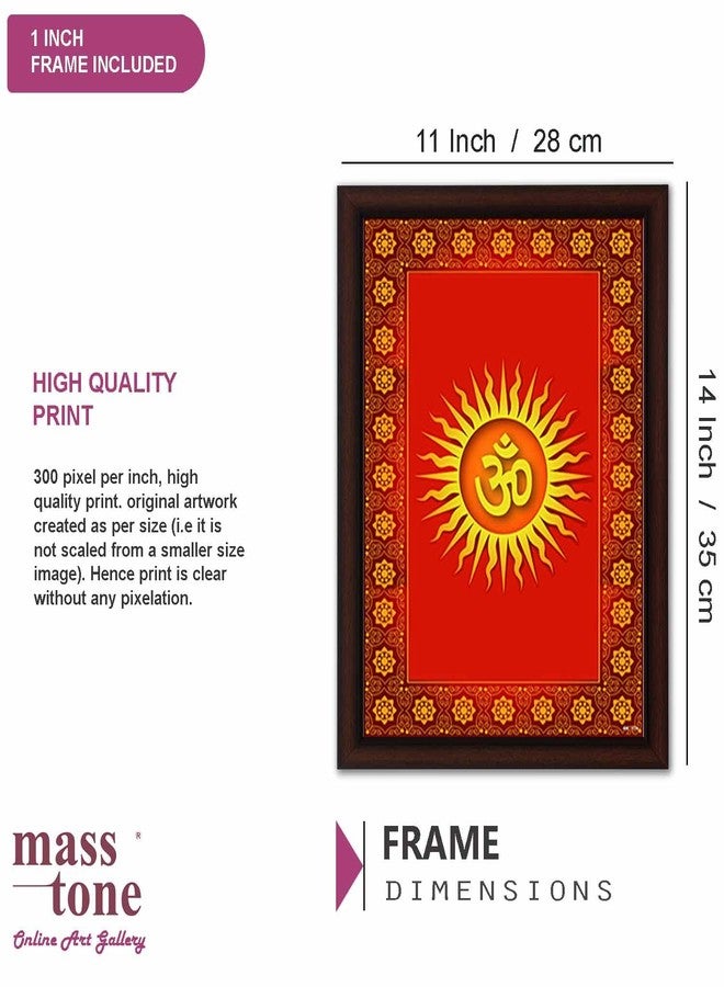 Masstone Om Religious UV Sugar Matt Textured Effect Framed HD Digital Reprint, Wall Art Painting for D�cor Home/Office/Bedroom/Living Room Wall (Multicolor, 35X28 CM), Pack of 1 - Image 2