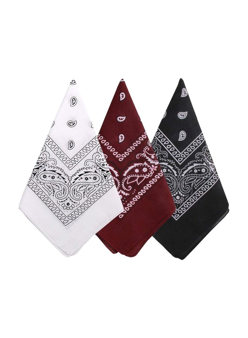 Sweet seven حزمة قماش بايسلي قطنية متعددة الاستخدامات - 3 قطع، أقنعة وجه، أوشحة، وغطاء رأس - Image 1