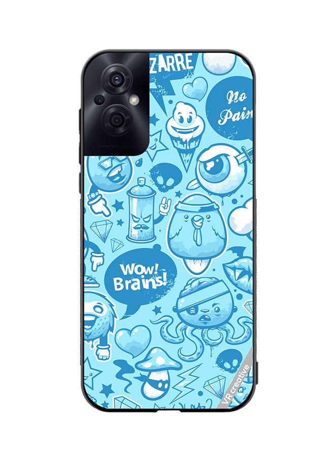 VR CREATIVE Protective Case Cover For Oppo Reno8 Z Cold Street Art Design Multicolour - Image 1