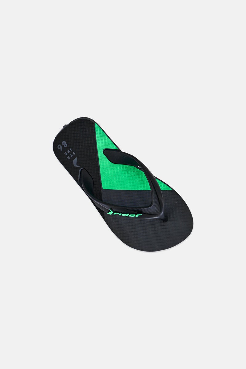 RIDER Kids Boy Strike Graphics Slip On Slippers, Black - Image 4