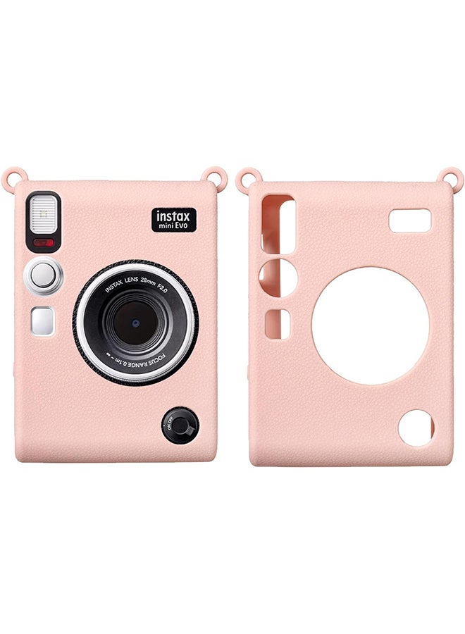 O Ozone Silicone Case for Fujifilm Instax Mini EVO Instant Camera – Soft Rubber Protective Cover, Slim Fit & Lightweight, Shockproof Skin for Mini EVO- Pink - Image 1