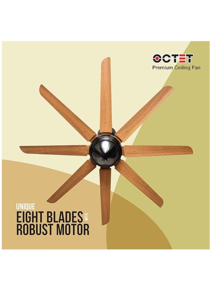 Havells - Havells Octet 1320mm Ceiling Fan (Walnut Black Nickel) - Image 1