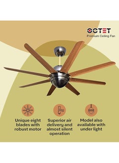 Havells Havells Octet 1320mm Ceiling Fan (Walnut Black Nickel)  - Image 3
