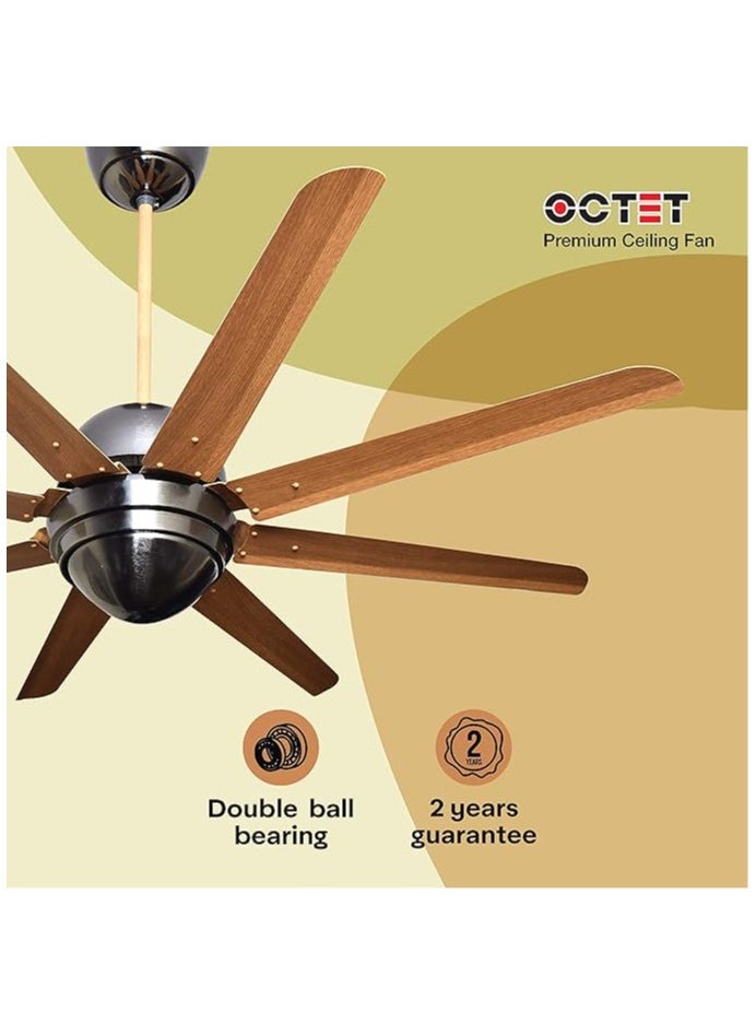 Havells - Havells Octet 1320mm Ceiling Fan (Walnut Black Nickel) - Image 1