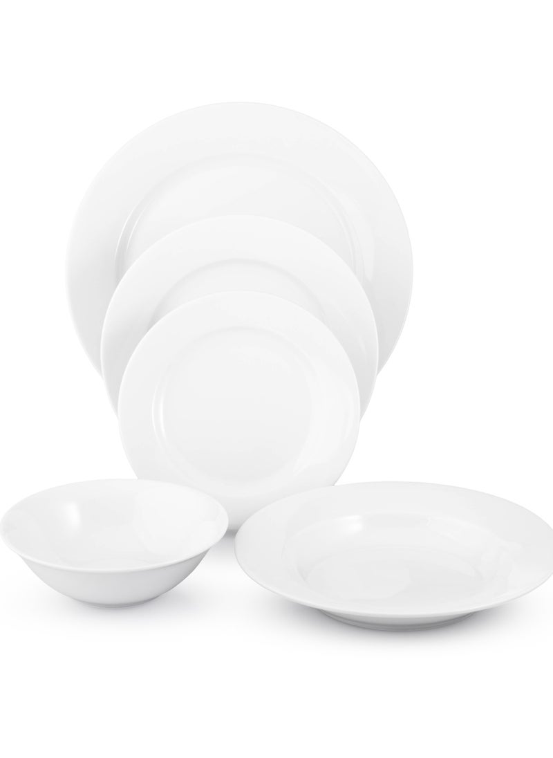 Dania Bon China Luxury White Dinner Set 30 Pieces, Combining Modern Design with High Quality  - Image 4