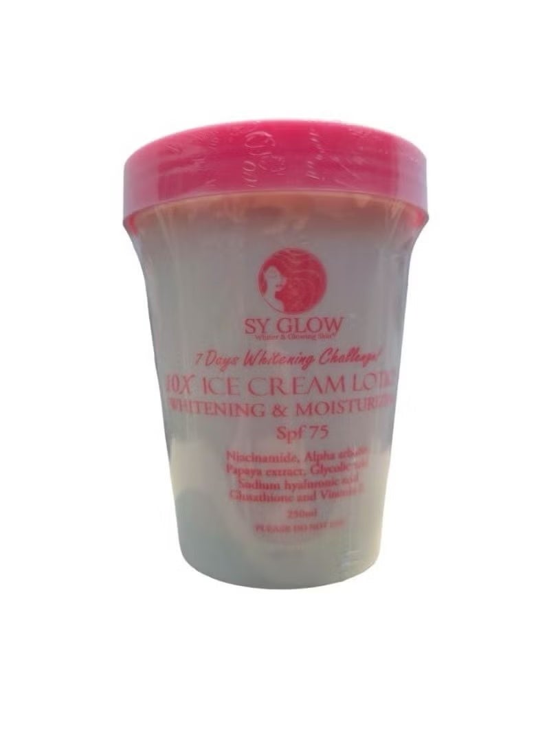 SY GLOW 10x Ice Cream Whitening & Moisturizing Lotion with SPF 75